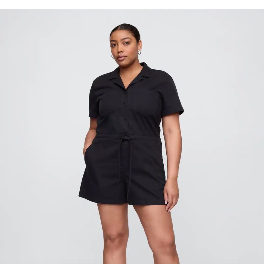 Black utility romper GAP
